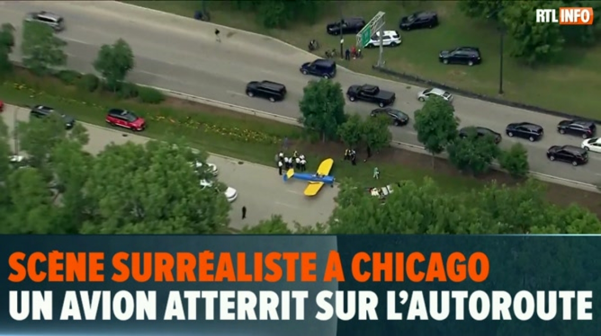 "Chérie, il y a un avion sur l'autoroute" scène surréaliste pour des