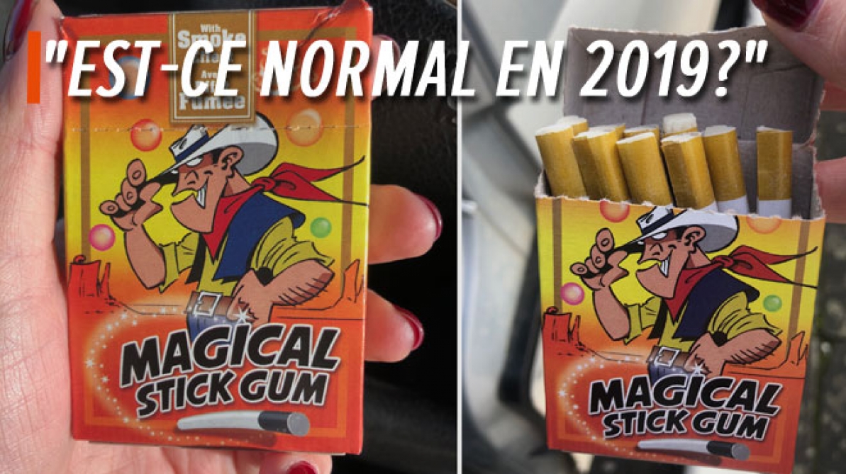 Je suis choquée qu'on vende encore ce genre de choses: ses enfants ont  reçu des cigarettes en chewing-gum à Saint-Nicolas