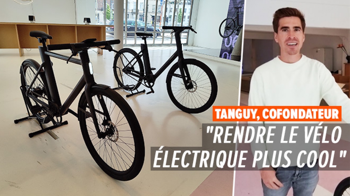 Les tests de Mathieu Cowboy fleuron belge du velo electrique a rendu son 4e modele plus confortable en retirant une barre RTL Info