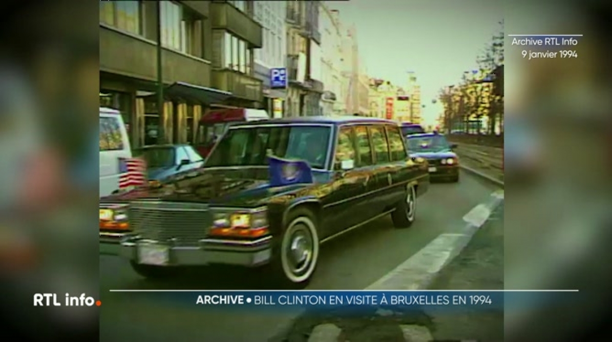 Le 9 janvier 1994, Bill Clinton était en visite à Bruxelles | RTL Info