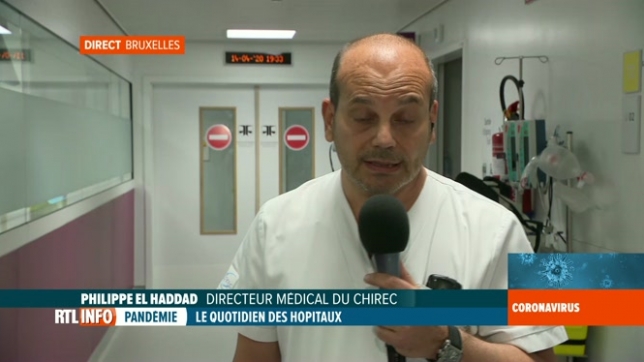 Coronavirus en Belgique: Philippe El Haddad, directeur du CHIREC, est en direct
