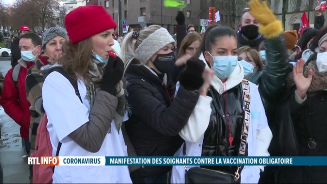 Environ 4.000 soignants manifestent dans les rues de Bruxelles