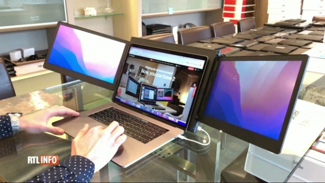 Une PME de Gerpinnes a conçu un PC portable avec double écran supplémentaire