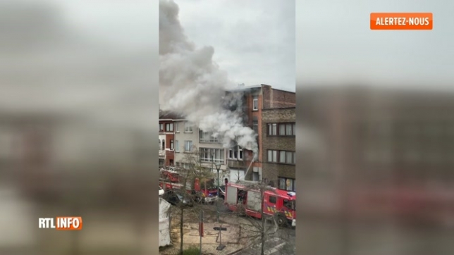 Incendie ce lundi midi à Molenbeek