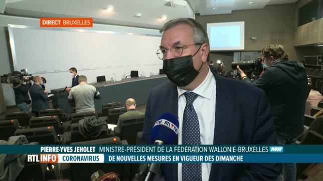 Codeco: Pierre-Yves Jeholet, ministre-président de la FWB, commente les mesures