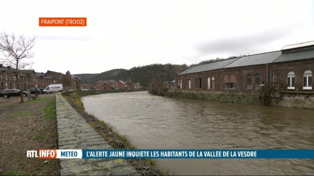 Les fortes pluies inquiètent les habitants de la vallée de la Vesdre