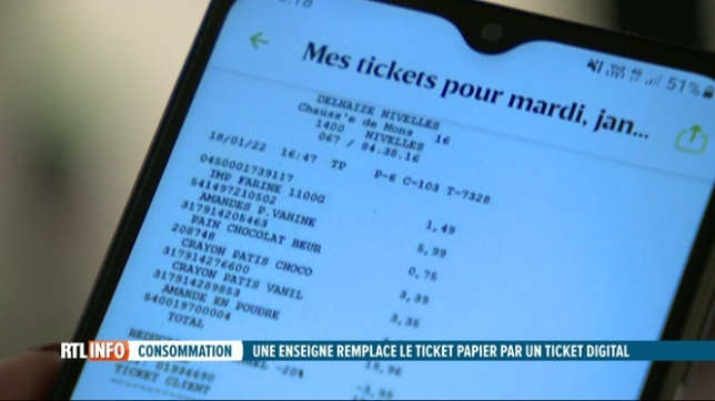 Les magasins Delhaize veulent mettre fin aux tickets de caisse en papier