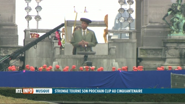 Stromae tourne son nouveau clip au Cinquantenaire à Bruxelles