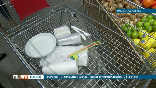 Plusieurs produits contenant du plastique désormais interdits en Belgique