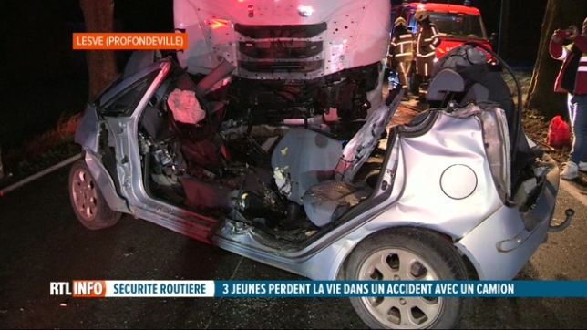 Dramatique accident de la route à Profondeville, 3 jeunes décèdent
