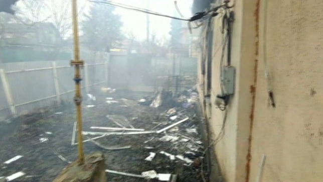 Destruction après un bombardement à Marioupol en Ukraine