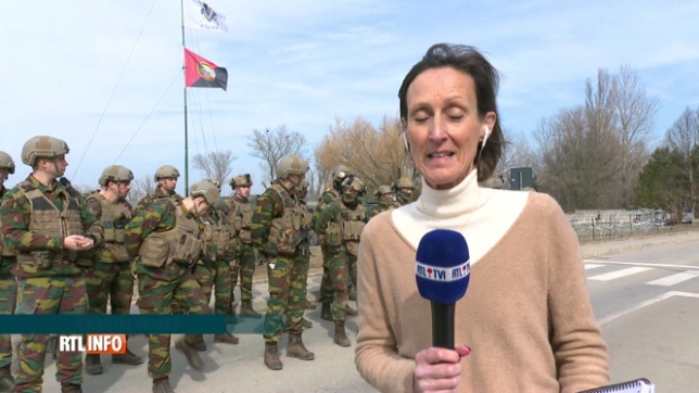 Guerre en Ukraine: Chantal Monet est en Roumanie aux côtés des 250 militaires belges