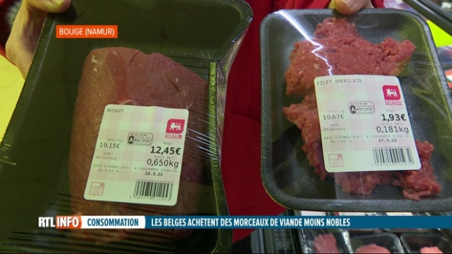 Le Belge consommerait de la viande moins noble, car moins chère
