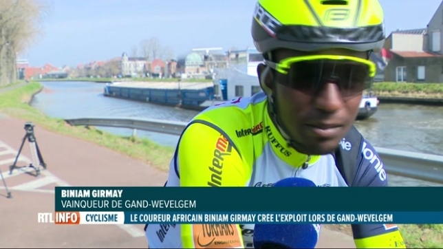 Cyclisme: rencontre avec Biniam Girmay, vainqueur de Gand-Wevelgem