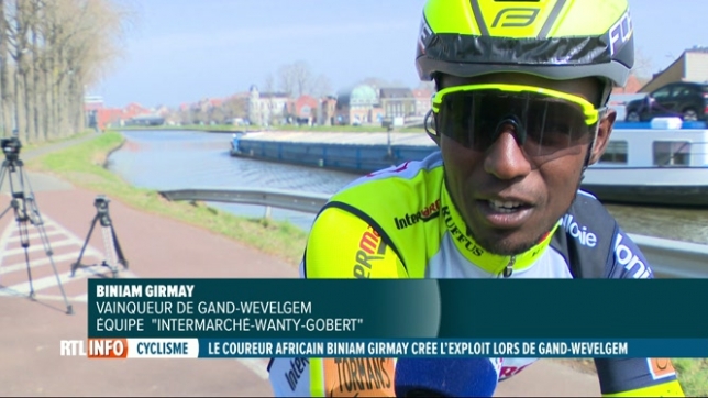 Cyclisme: rencontre avec Biniam Girmay, vainqueur de Gand-Wevelgem