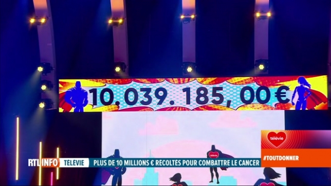 34e Télévie: 10.039.185 € récoltés pour la recherche contre le cancer