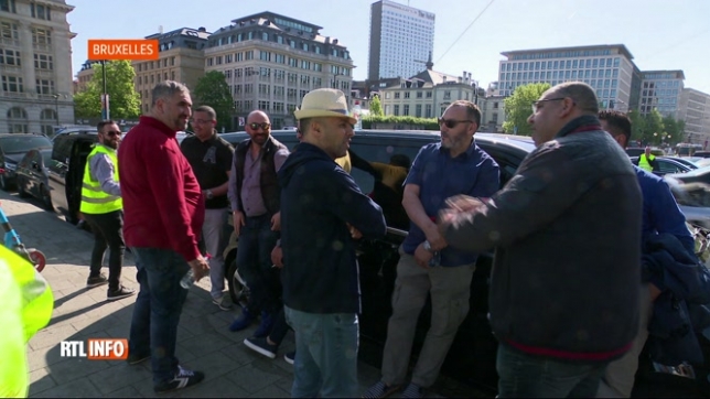 Journée de mobilisation des chauffeurs Uber à Bruxelles