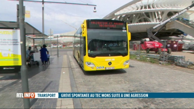 Grève spontanée des chauffeurs de bus du dépôt TEC de Mons