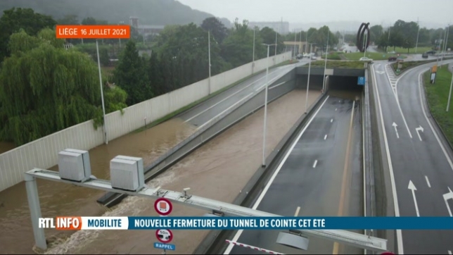 Liège: le tunnel de Cointe va fermer 7 semaines pendant l