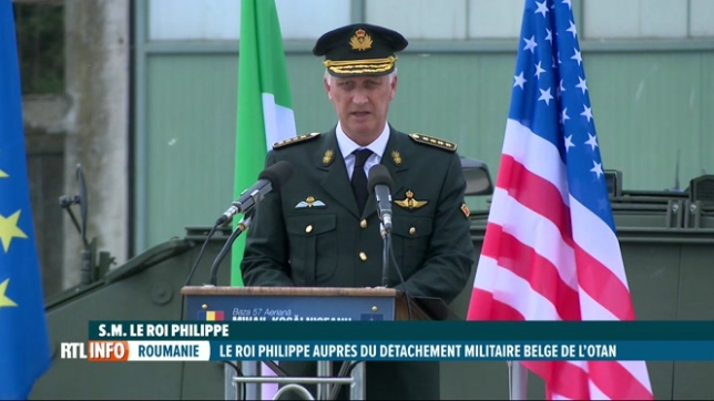 Guerre en Ukraine: le roi Philippe a rencontré les militaires belges en Roumanie