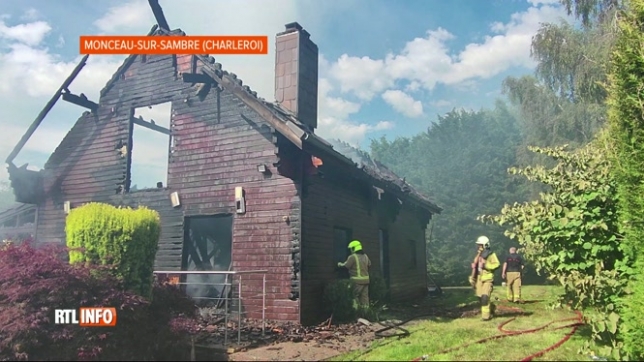 Monceau-sur-Sambre: une habitation a été détruite par un incendie