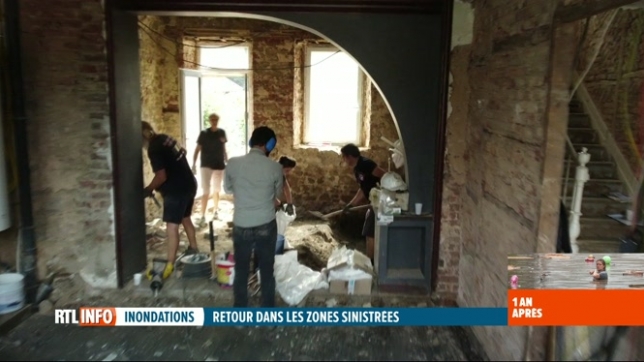 Inondations en Wallonie, 1 an après: un vaste élan de solidarité s