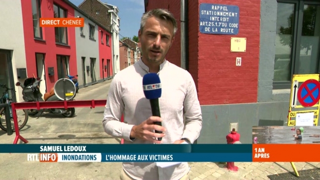 Inondations en Wallonie, 1 an: la cérémonie de Chênée avec les sinistrés