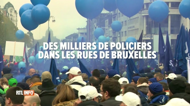 Des milliers de policiers dans les rues de Bruxelles