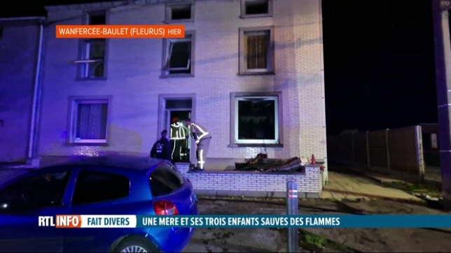 Une famille sauvée des flammes par leurs voisins à Wanfercée-Baulet