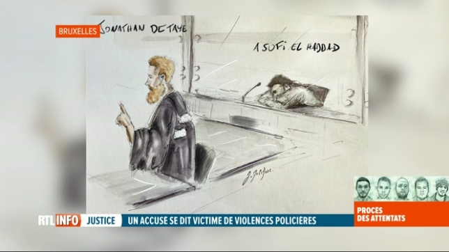 Procès des attentats de Bruxelles: un accusé se dit victime de violences policières