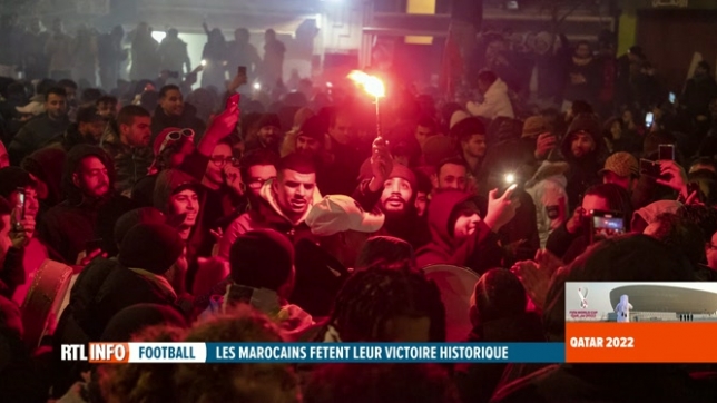 Mondial 2022 : les fans du Maroc célèbrent la victoire à Bruxelles