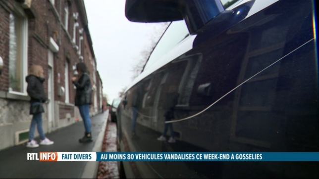 Au moins 80 véhicules vandalisés au cutter à Gosselies ce weekend