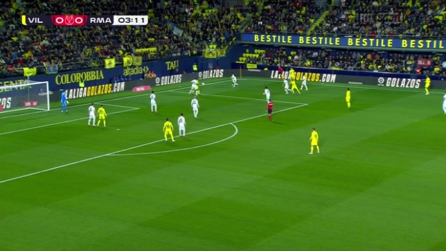 Villarreal-Real Madrid: Villarreal ouvre le score après 4 minutes