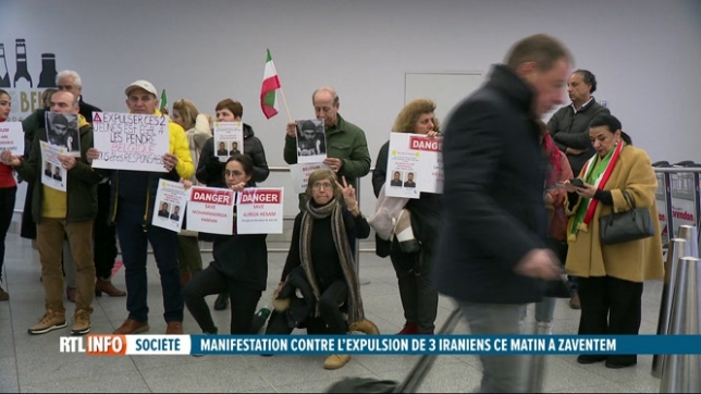 Manifestation à Brussels Airport contre l