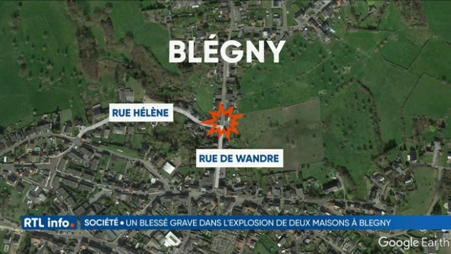 Blegny: une forte explosion souffle deux maisons faisant un blessé grave