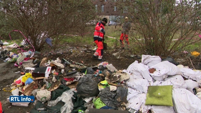 Lutte contre les dépôts de déchets clandestins, exemple à Droixhe