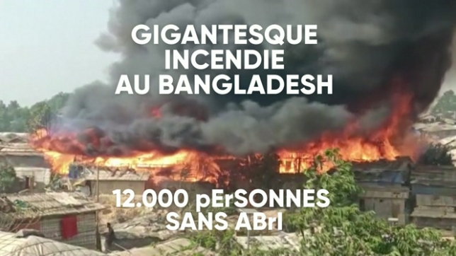 Gigantesque incendie au Bangladesh : 12.000 personnes sans abri