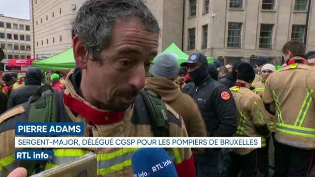 Pierre, pompier à Bruxelles, explique les raisons de la grève