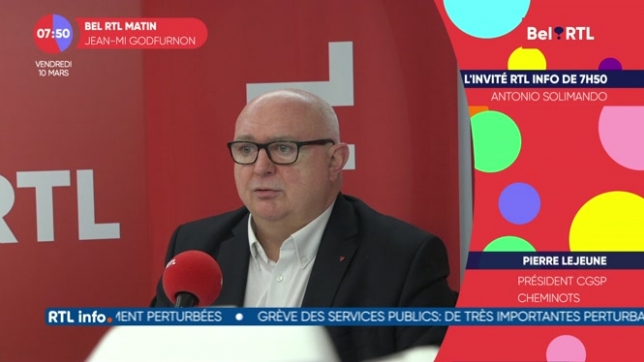 Pierre Lejeune, Président national du syndicat CGSP - L’invité RTL Info de 7h50