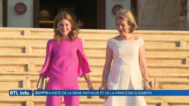 La reine Mathilde et la princesse Elisabeth en visite en Egypte