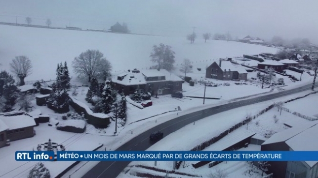 15 degrés avant-hier et de la neige ce matin en province de Liège