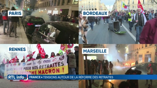 Nouvelles manifestations en France contre la réforme des pensions