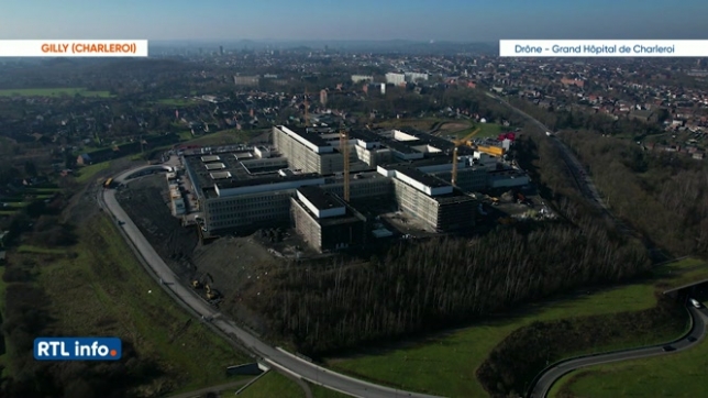 Charleroi: visite du chantier du futur centre hospitalier les Viviers à Gilly