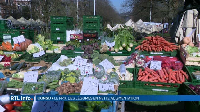 Le prix des légumes a grimpé en moyenne de 31% en un an !
