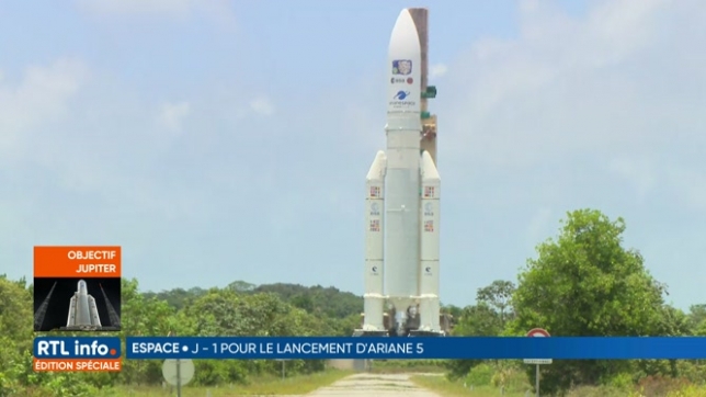 Mission Juice: la fusée Ariane 5 devrait décoller demain à 14h15 à Kourou