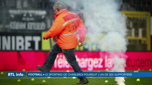 Le Sporting de Charleroi poursuit le supporter qui a fait arrêter le match contre Malines