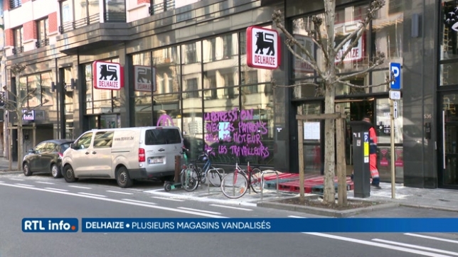 5 magasins Delhaize ont été vandalisés