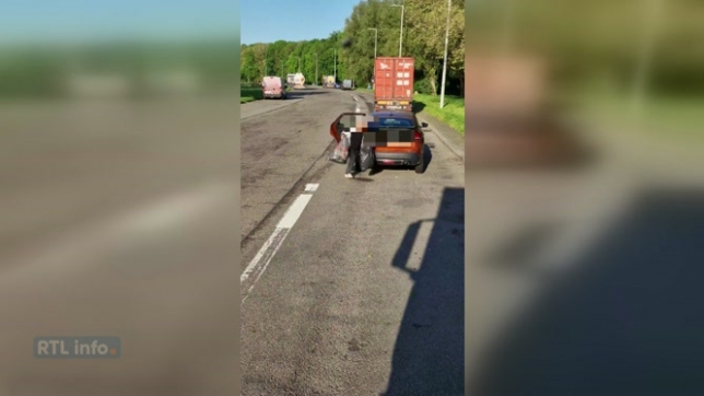 Un chauffeur de camion filme une triste scène à Seneffe: une conductrice française décharge ses poubelles sur l