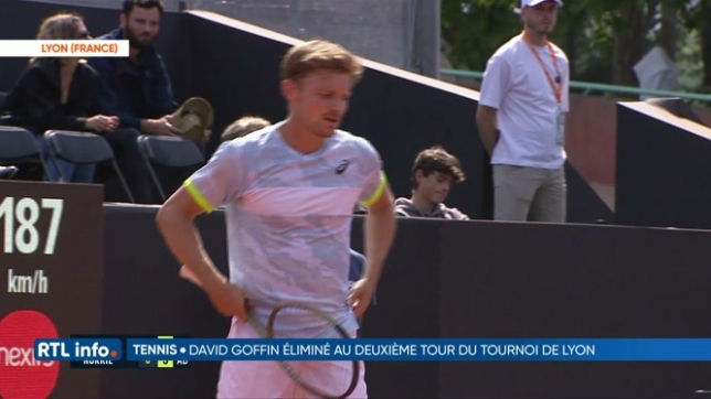 Tennis: David Goffin éliminé au 2e tour du tournoi de Lyon
