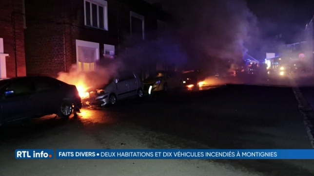 Plusieurs maisons et voitures touchées par le feu à Montignies-sur-Sambre